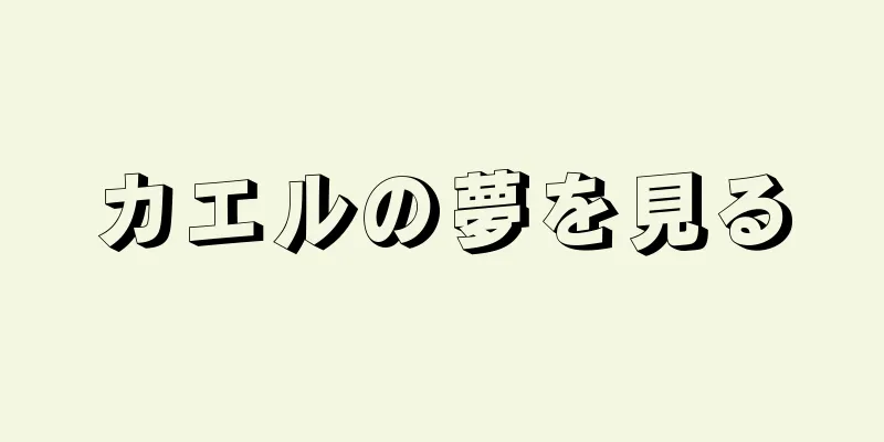 カエルの夢を見る