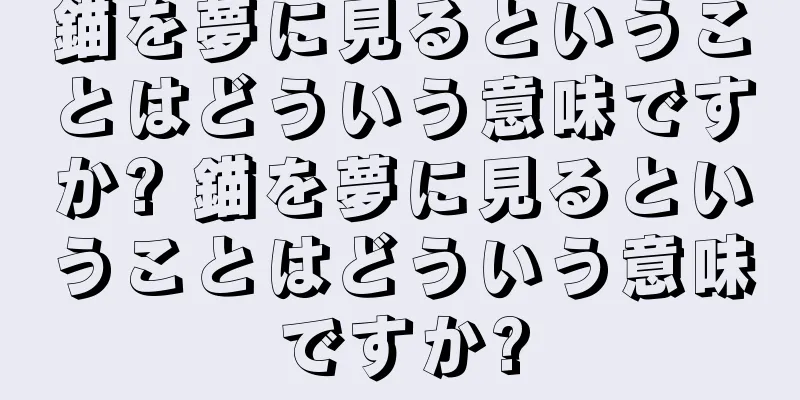 錨を夢に見るということはどういう意味ですか? 錨を夢に見るということはどういう意味ですか?