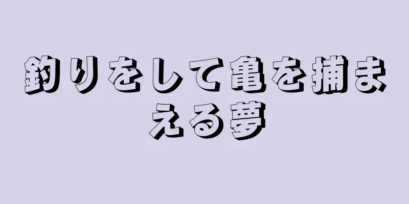釣りをして亀を捕まえる夢