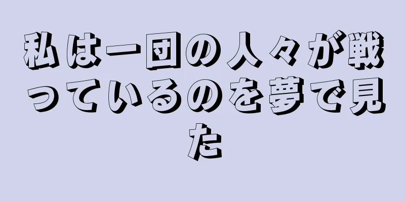 私は一団の人々が戦っているのを夢で見た