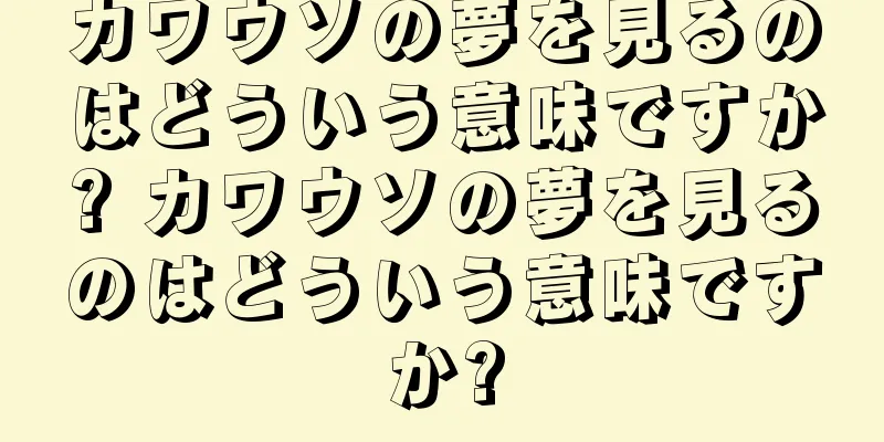 カワウソの夢を見るのはどういう意味ですか? カワウソの夢を見るのはどういう意味ですか?