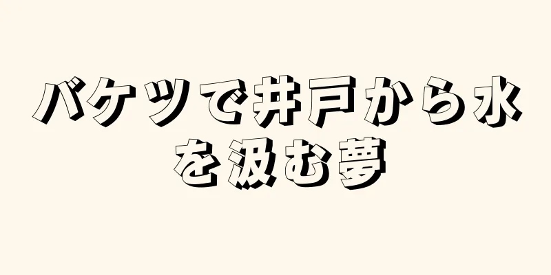 バケツで井戸から水を汲む夢