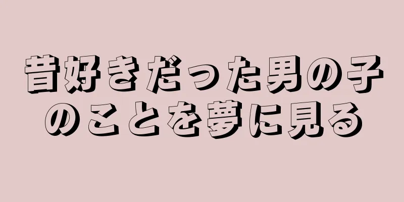 昔好きだった男の子のことを夢に見る