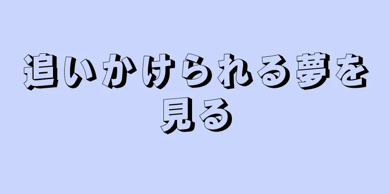 追いかけられる夢を見る