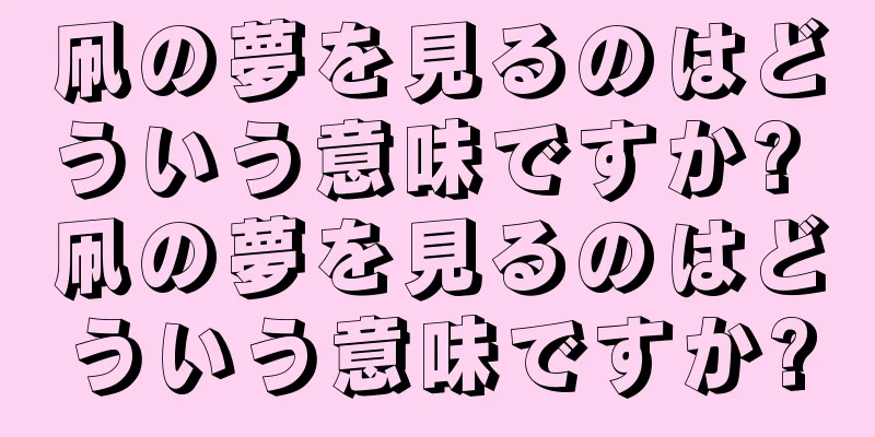 凧の夢を見るのはどういう意味ですか? 凧の夢を見るのはどういう意味ですか?