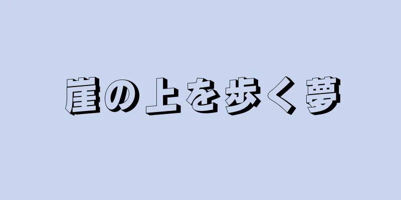 崖の上を歩く夢
