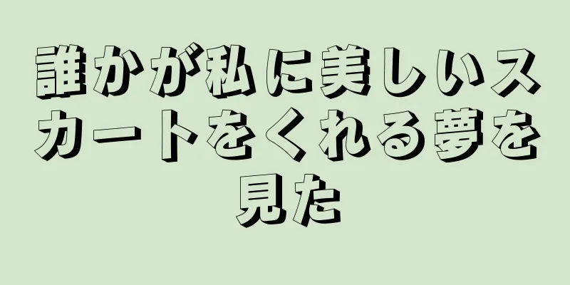 誰かが私に美しいスカートをくれる夢を見た