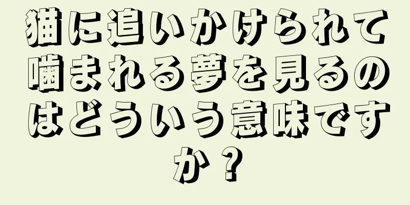猫に追いかけられて噛まれる夢を見るのはどういう意味ですか？