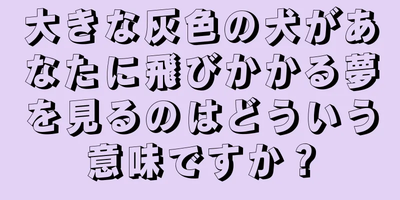 大きな灰色の犬があなたに飛びかかる夢を見るのはどういう意味ですか？
