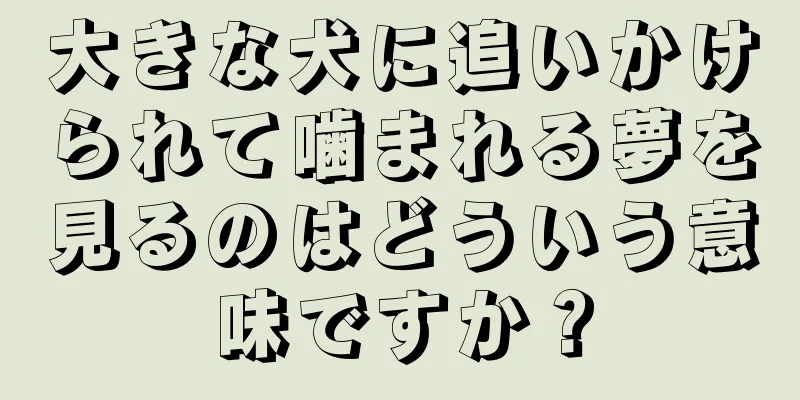 大きな犬に追いかけられて噛まれる夢を見るのはどういう意味ですか？