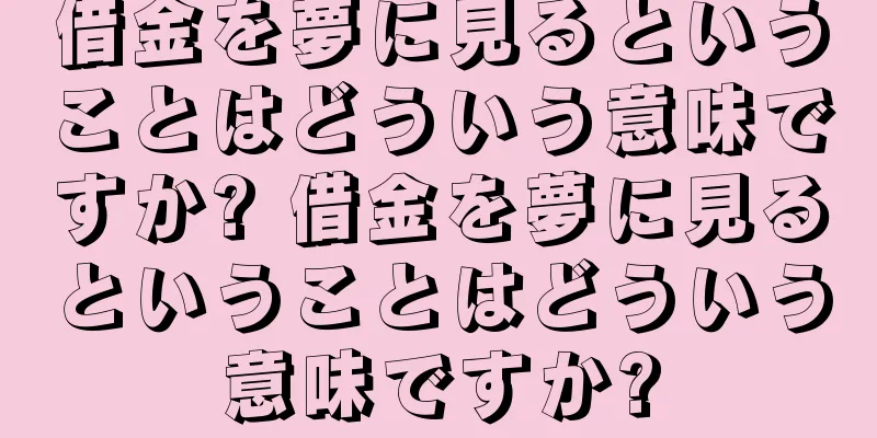 借金を夢に見るということはどういう意味ですか? 借金を夢に見るということはどういう意味ですか?