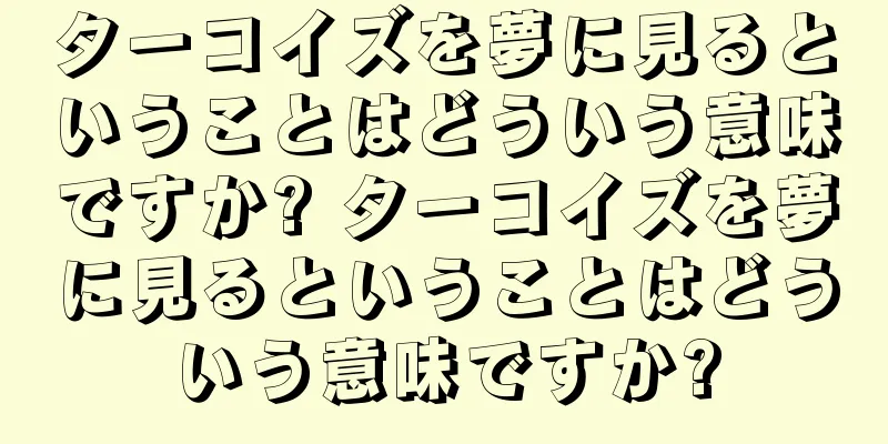 ターコイズを夢に見るということはどういう意味ですか? ターコイズを夢に見るということはどういう意味ですか?