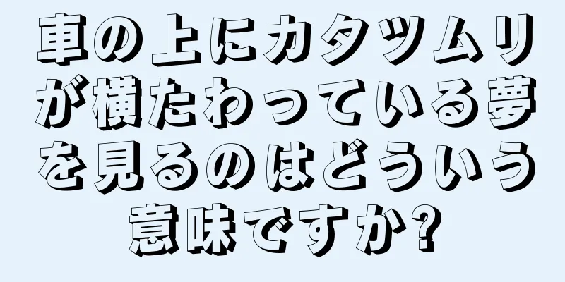 車の上にカタツムリが横たわっている夢を見るのはどういう意味ですか?