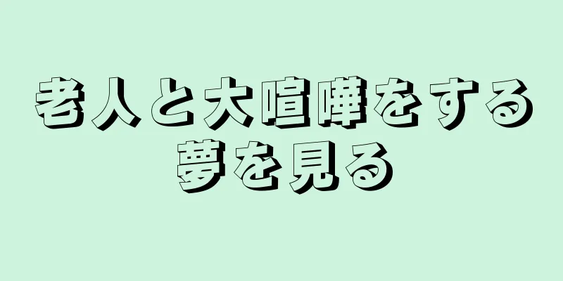 老人と大喧嘩をする夢を見る