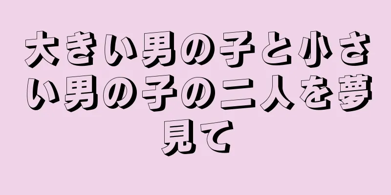 大きい男の子と小さい男の子の二人を夢見て