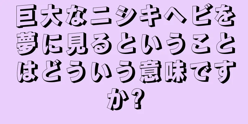 巨大なニシキヘビを夢に見るということはどういう意味ですか?