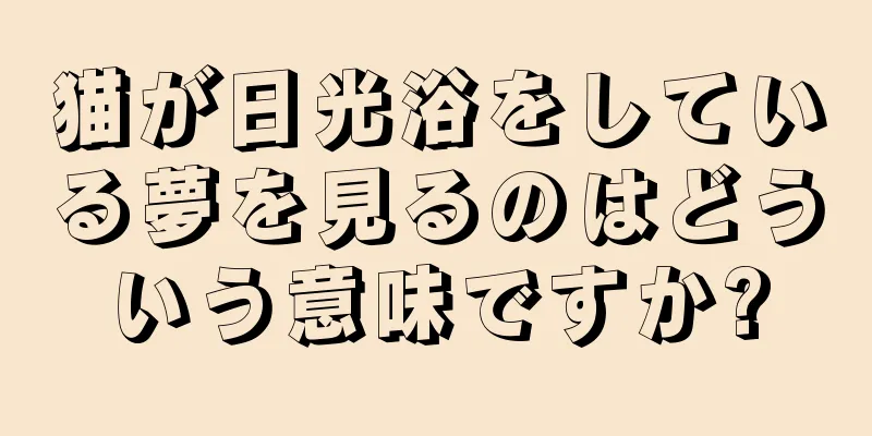 猫が日光浴をしている夢を見るのはどういう意味ですか?