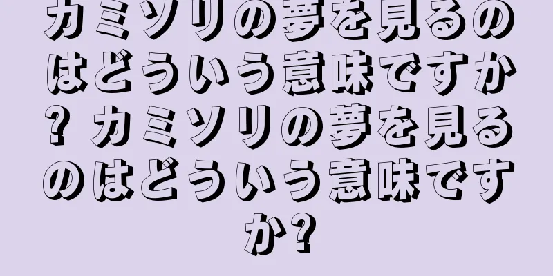 カミソリの夢を見るのはどういう意味ですか? カミソリの夢を見るのはどういう意味ですか?