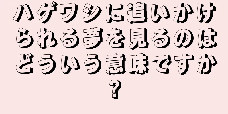 ハゲワシに追いかけられる夢を見るのはどういう意味ですか?