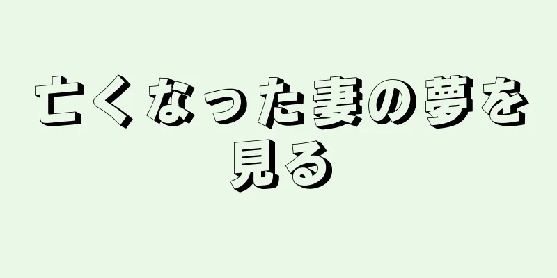 亡くなった妻の夢を見る