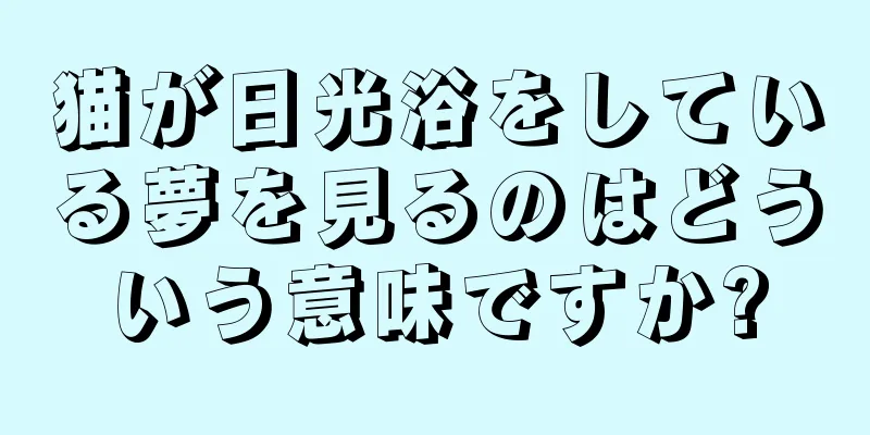 猫が日光浴をしている夢を見るのはどういう意味ですか?