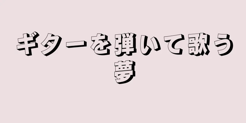 ギターを弾いて歌う夢