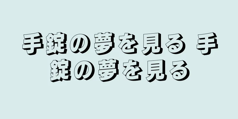 手錠の夢を見る 手錠の夢を見る