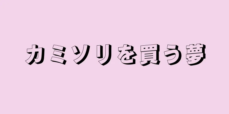 カミソリを買う夢