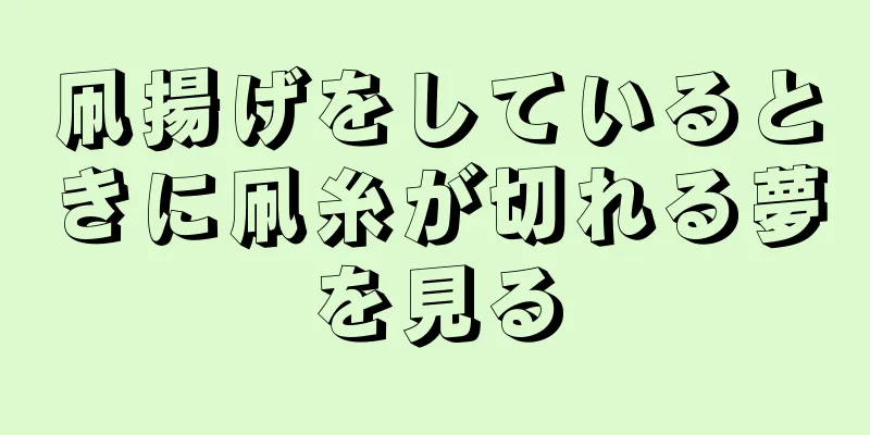 凧揚げをしているときに凧糸が切れる夢を見る