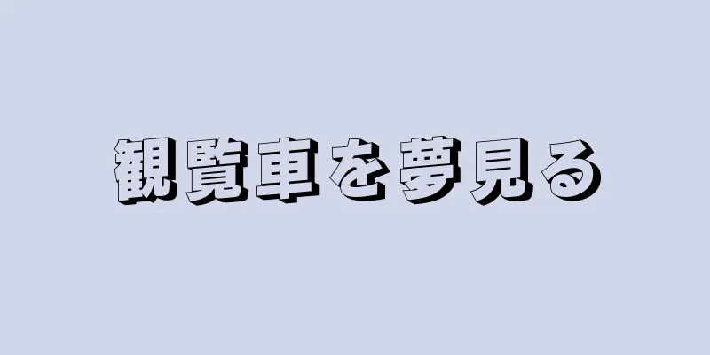 観覧車を夢見る