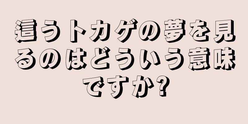 這うトカゲの夢を見るのはどういう意味ですか?