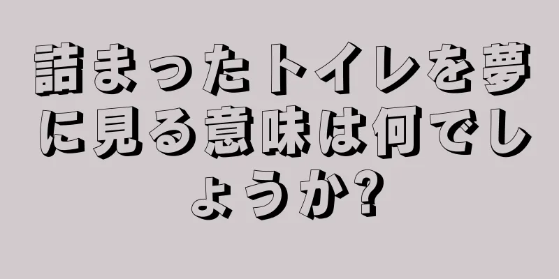 詰まったトイレを夢に見る意味は何でしょうか?