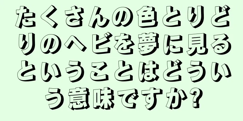 たくさんの色とりどりのヘビを夢に見るということはどういう意味ですか?