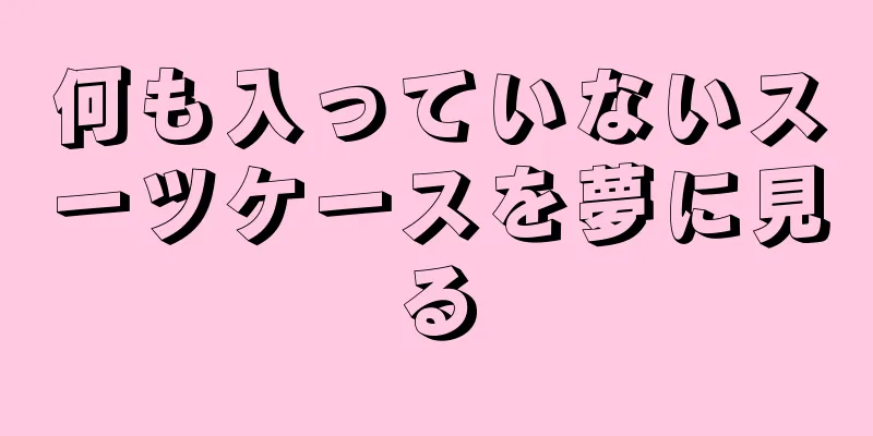 何も入っていないスーツケースを夢に見る