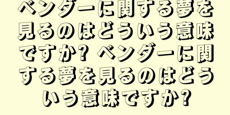 ベンダーに関する夢を見るのはどういう意味ですか? ベンダーに関する夢を見るのはどういう意味ですか?