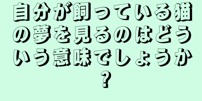自分が飼っている猫の夢を見るのはどういう意味でしょうか？
