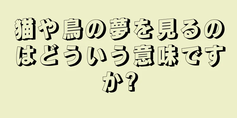 猫や鳥の夢を見るのはどういう意味ですか?