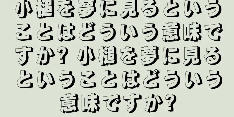 小槌を夢に見るということはどういう意味ですか? 小槌を夢に見るということはどういう意味ですか?