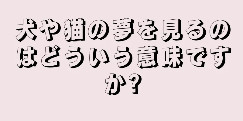 犬や猫の夢を見るのはどういう意味ですか?