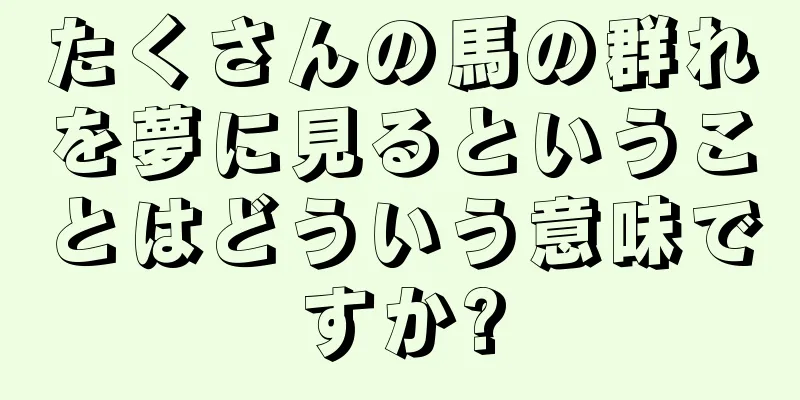 たくさんの馬の群れを夢に見るということはどういう意味ですか?