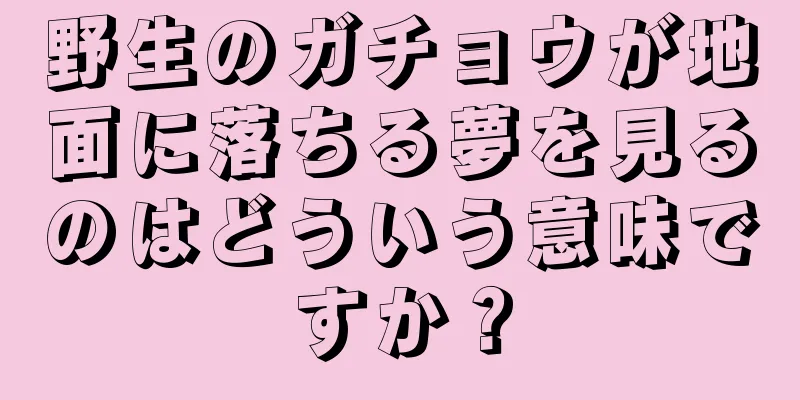 野生のガチョウが地面に落ちる夢を見るのはどういう意味ですか？