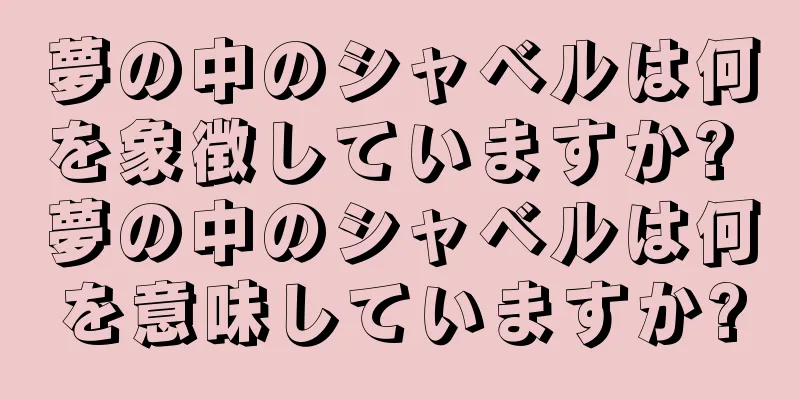 夢の中のシャベルは何を象徴していますか? 夢の中のシャベルは何を意味していますか?