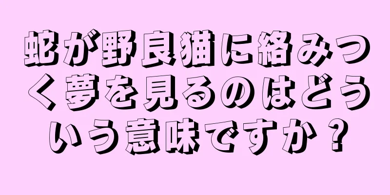 蛇が野良猫に絡みつく夢を見るのはどういう意味ですか？