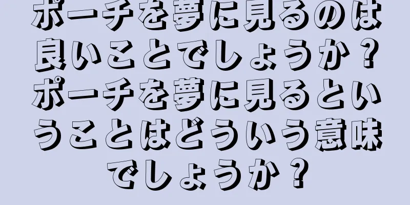 ポーチを夢に見るのは良いことでしょうか？ポーチを夢に見るということはどういう意味でしょうか？
