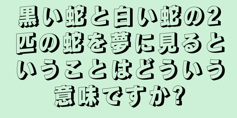 黒い蛇と白い蛇の2匹の蛇を夢に見るということはどういう意味ですか?