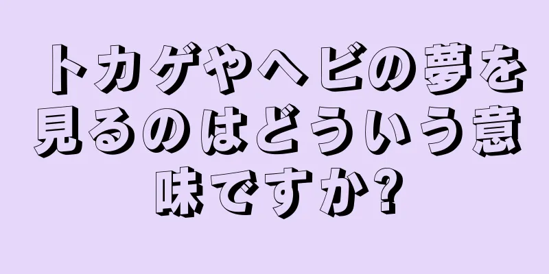 トカゲやヘビの夢を見るのはどういう意味ですか?