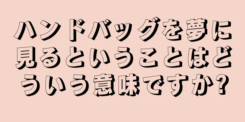 ハンドバッグを夢に見るということはどういう意味ですか?