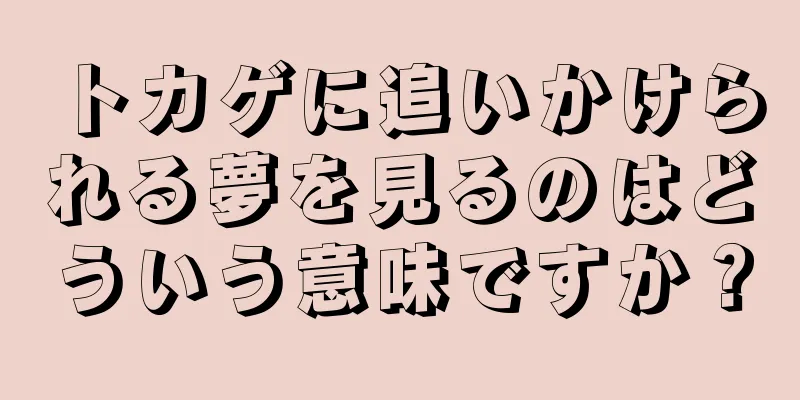 トカゲに追いかけられる夢を見るのはどういう意味ですか？