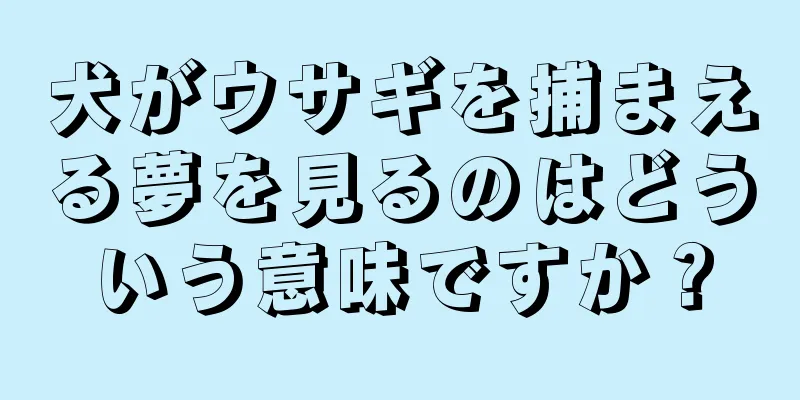 犬がウサギを捕まえる夢を見るのはどういう意味ですか？
