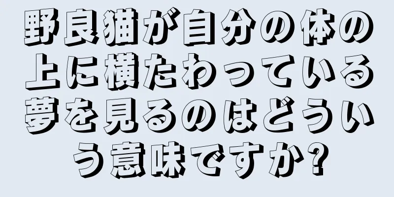 野良猫が自分の体の上に横たわっている夢を見るのはどういう意味ですか?